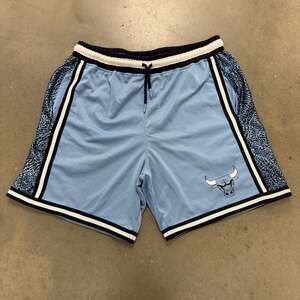 NBA Chicago Bulls Ultra Game Basketball Mesh Shorts Carolina Blue University Blu